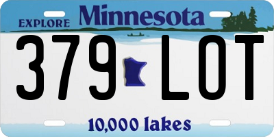 MN license plate 379LOT
