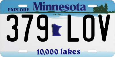 MN license plate 379LOV