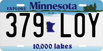 MN license plate 379LOY
