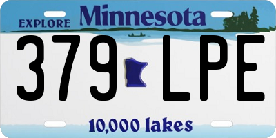 MN license plate 379LPE
