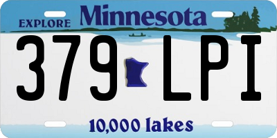 MN license plate 379LPI