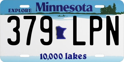 MN license plate 379LPN
