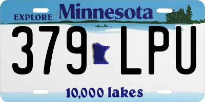 MN license plate 379LPU