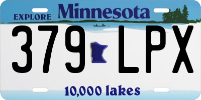 MN license plate 379LPX