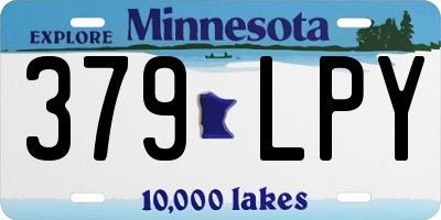 MN license plate 379LPY