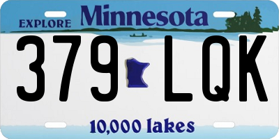 MN license plate 379LQK