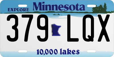 MN license plate 379LQX