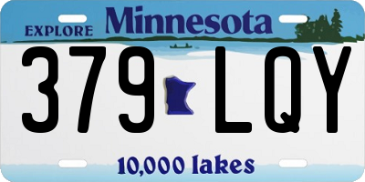 MN license plate 379LQY