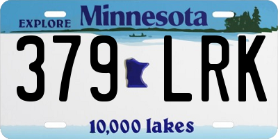 MN license plate 379LRK
