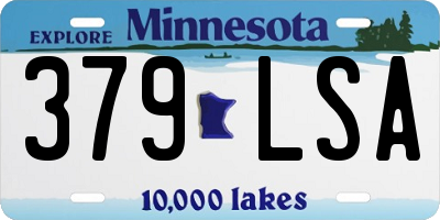 MN license plate 379LSA