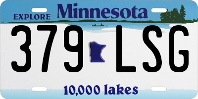 MN license plate 379LSG