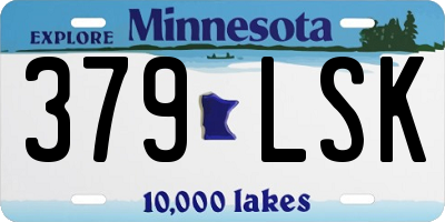 MN license plate 379LSK