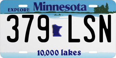 MN license plate 379LSN