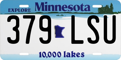MN license plate 379LSU