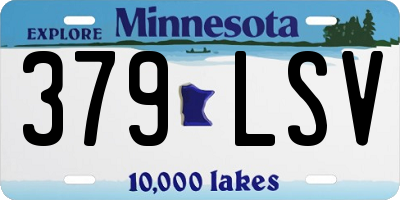 MN license plate 379LSV
