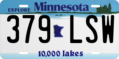 MN license plate 379LSW