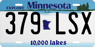 MN license plate 379LSX
