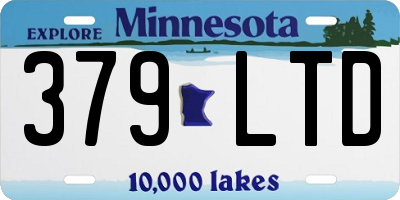 MN license plate 379LTD