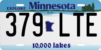 MN license plate 379LTE