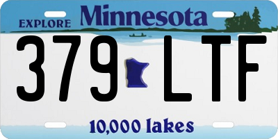 MN license plate 379LTF