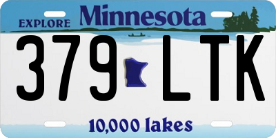 MN license plate 379LTK