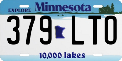 MN license plate 379LTO