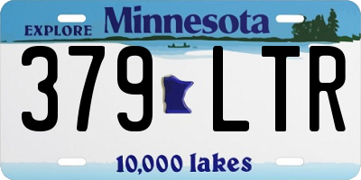 MN license plate 379LTR