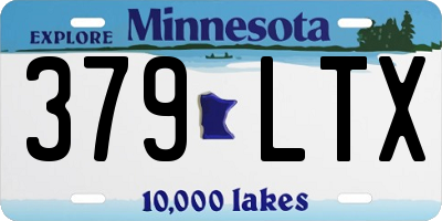 MN license plate 379LTX