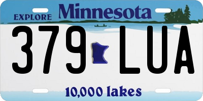 MN license plate 379LUA