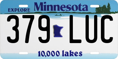 MN license plate 379LUC