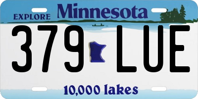 MN license plate 379LUE