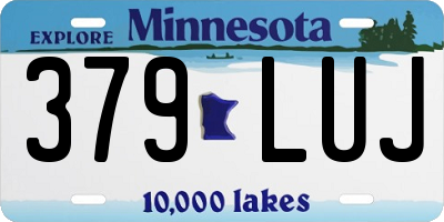 MN license plate 379LUJ