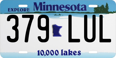 MN license plate 379LUL