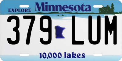 MN license plate 379LUM