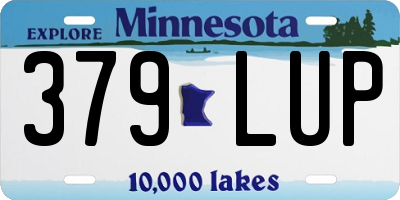 MN license plate 379LUP