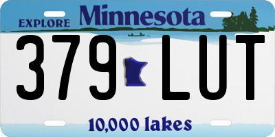 MN license plate 379LUT