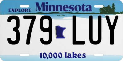 MN license plate 379LUY