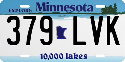 MN license plate 379LVK