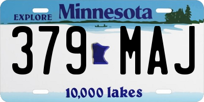 MN license plate 379MAJ
