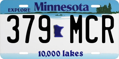 MN license plate 379MCR