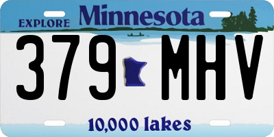 MN license plate 379MHV