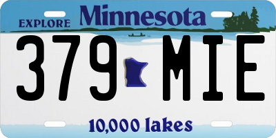 MN license plate 379MIE