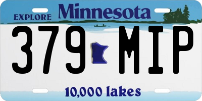 MN license plate 379MIP