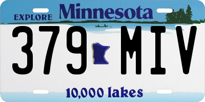 MN license plate 379MIV