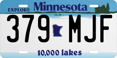 MN license plate 379MJF