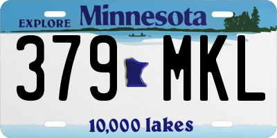 MN license plate 379MKL