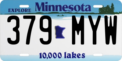 MN license plate 379MYW