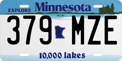 MN license plate 379MZE
