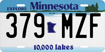 MN license plate 379MZF