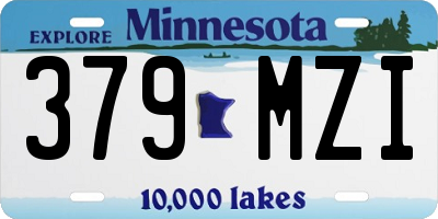 MN license plate 379MZI
